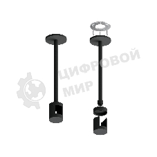Крепеж накладной A9227 BK черный D20*200mm
