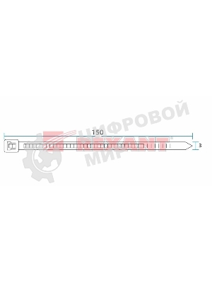Хомут кабельный Rexant 2.5х150 нейл. белый (уп. 100 шт)