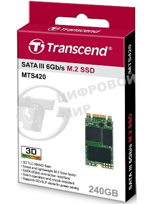 Накопитель SSD 240GB Transcend MTS420, 3D NAND, M.2[R/W - 560/500 MB/s]