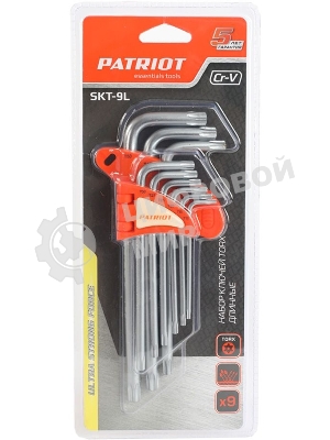 Набор ключей PATRIOT SKТ-9L, TORX, длинные, T10-T50, CRV, 9 шт