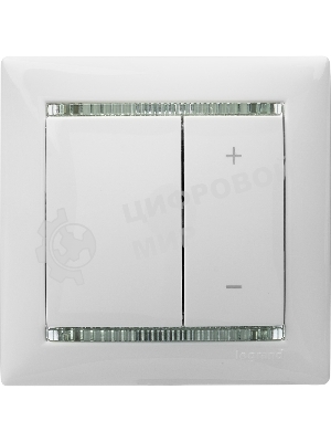 Светорегулятор нажимной 40-600W для л/н и обмоточных т-ров 770074 Legrand Valena Белый