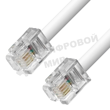 Телефонный шнур Greenconnect удлинитель для аппарата 5.0m GCR-TP6P4C-5.0m, 6P4C (джек 6p4c - jack 6p4c) белый Greenconnect Телефонный шнур удлинитель для аппарата 5.0m GCR-TP6P4C-5.0m, 6P4C (джек 6p4c - jack 6p4c) белый