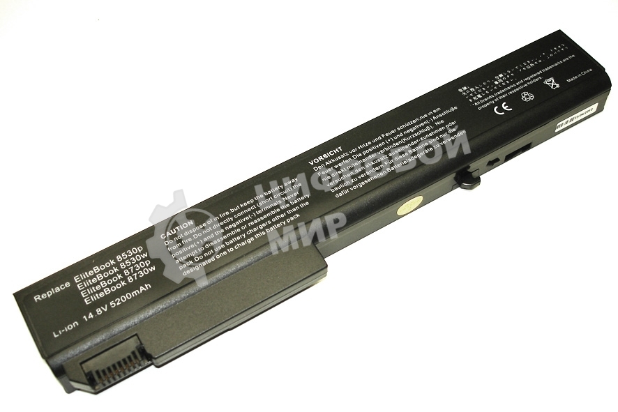 Аккумуляторная батарея для ноутбука HP Compaq 8530, Probook 654514.4V 52Wh OEM черный