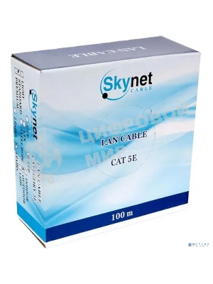 Кабель SkyNet Standart FTP outdoor 4x2x0,48, медный, FLUKE TEST, кат.5e, однож., 100 м, box, черный