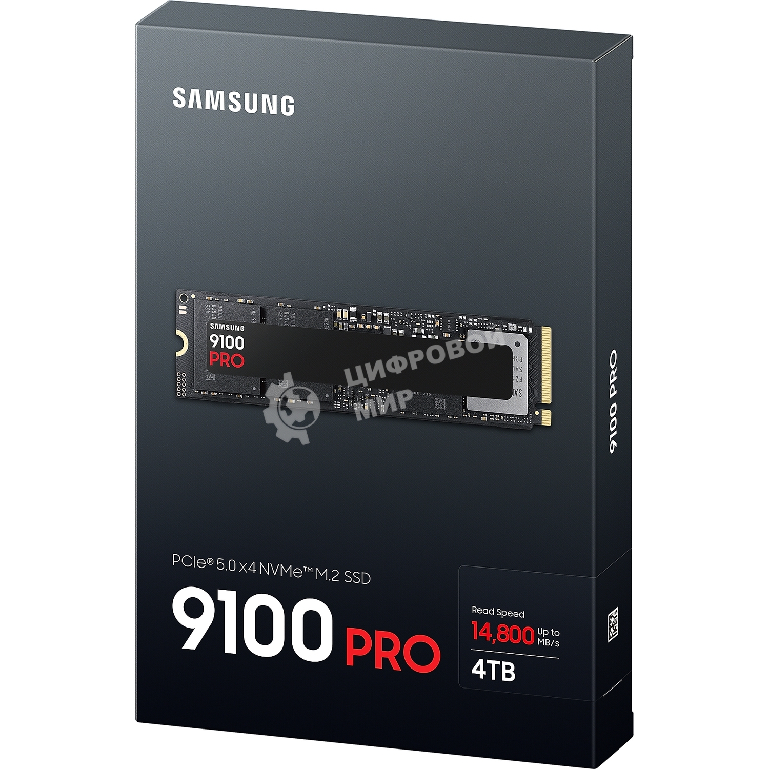 Накопитель SSD 4Tb Samsung 9100 PRO, M.2, PCI-E 5.0 x4, TLC 3D NAND R/W - 14800/13400 Mb/s