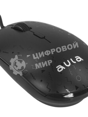 Мышь проводная AULA AM106 черный, 2000 dpi, USB, кнопки - 4