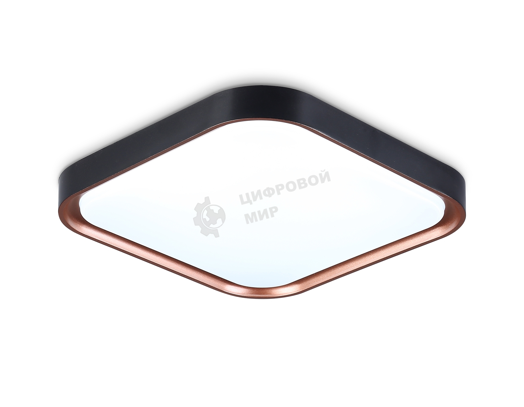 Потолочный светодиодный светильник Ambrella light FZ1265 BK/PGD черный/золото розовое 18W 5000K 250*250*60 (Без ПДУ)