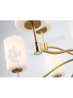 Люстра Ambrella light LH56054/6+3 BS/FR латунь/белый матовый E14*9 max 40W D765*1060