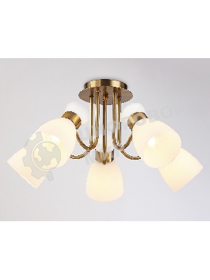 Светильник Ambrella light TR3218/5 GD/FR золото/белый матовый E27*5 max 40W D580*290