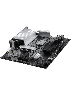 Материнская плата MSI PRO B860M-P WIFI6E, LGA 1851, Intel B860, 4xDDR5 (до 256 ГБ), 4xSATA, 2xM.2 (1xPCIe 5.0, 1xPCIe 4.0), 1xPCIe 5.0 x16, 1xPCIe 4.0 x16, 1xVGA, 1xHDMI, 2xDP, 1x2.5Gb LAN, Wi-Fi 6E, Bluetooth 5.3, 3xUSB-A 5Gbps, 2xUSB-A 2.0, 3x3.5 мм, 7.1, чёрный, mATX