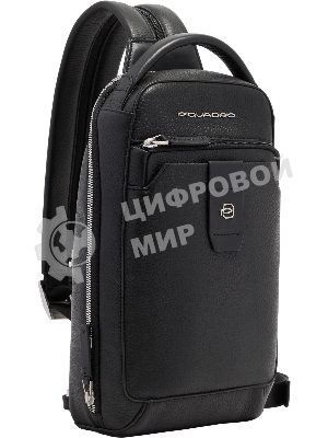 Рюкзак слинг мужской Piquadro Tebe CA7155W144/N черный натур.кожа