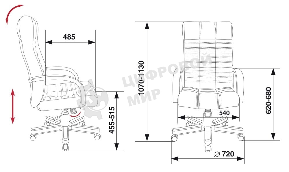 Кресло руководителя Бюрократ KB-10/WALNUT черный, искусственная кожа, крестовина металл