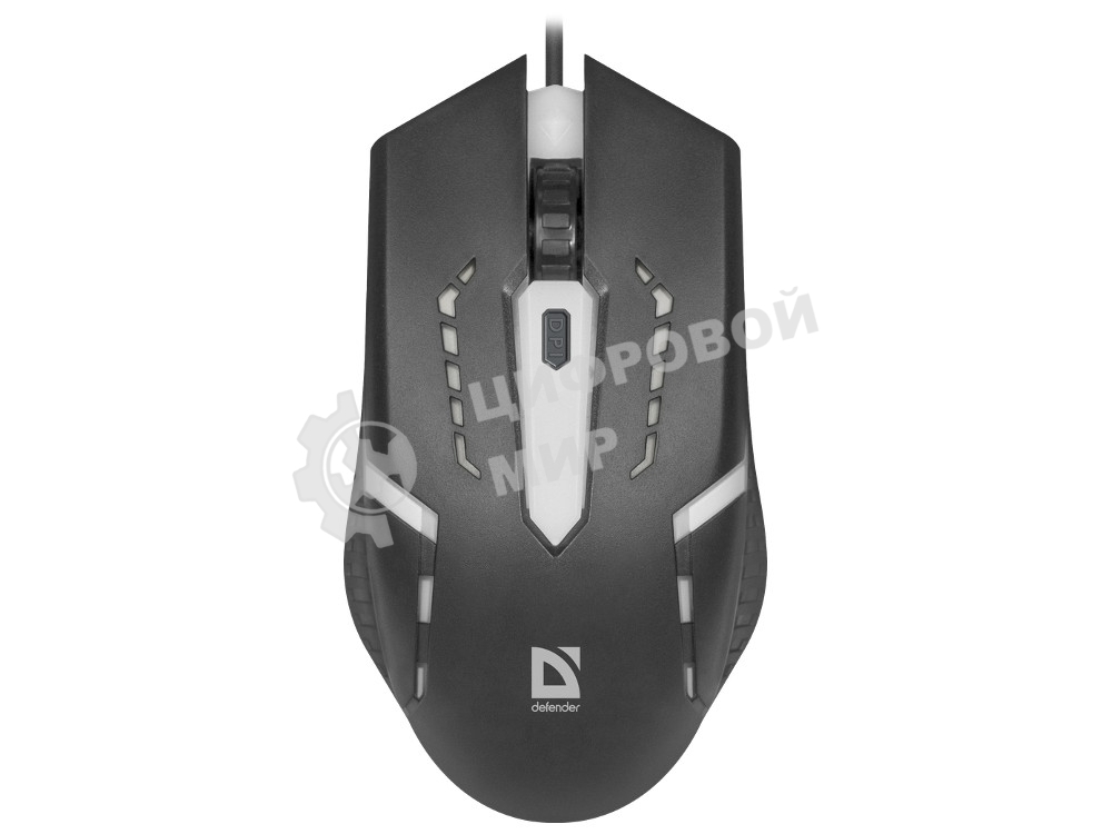 Мышь проводная Defender Hit MB-601 черный, 1200 dpi, USB, кнопки - 4