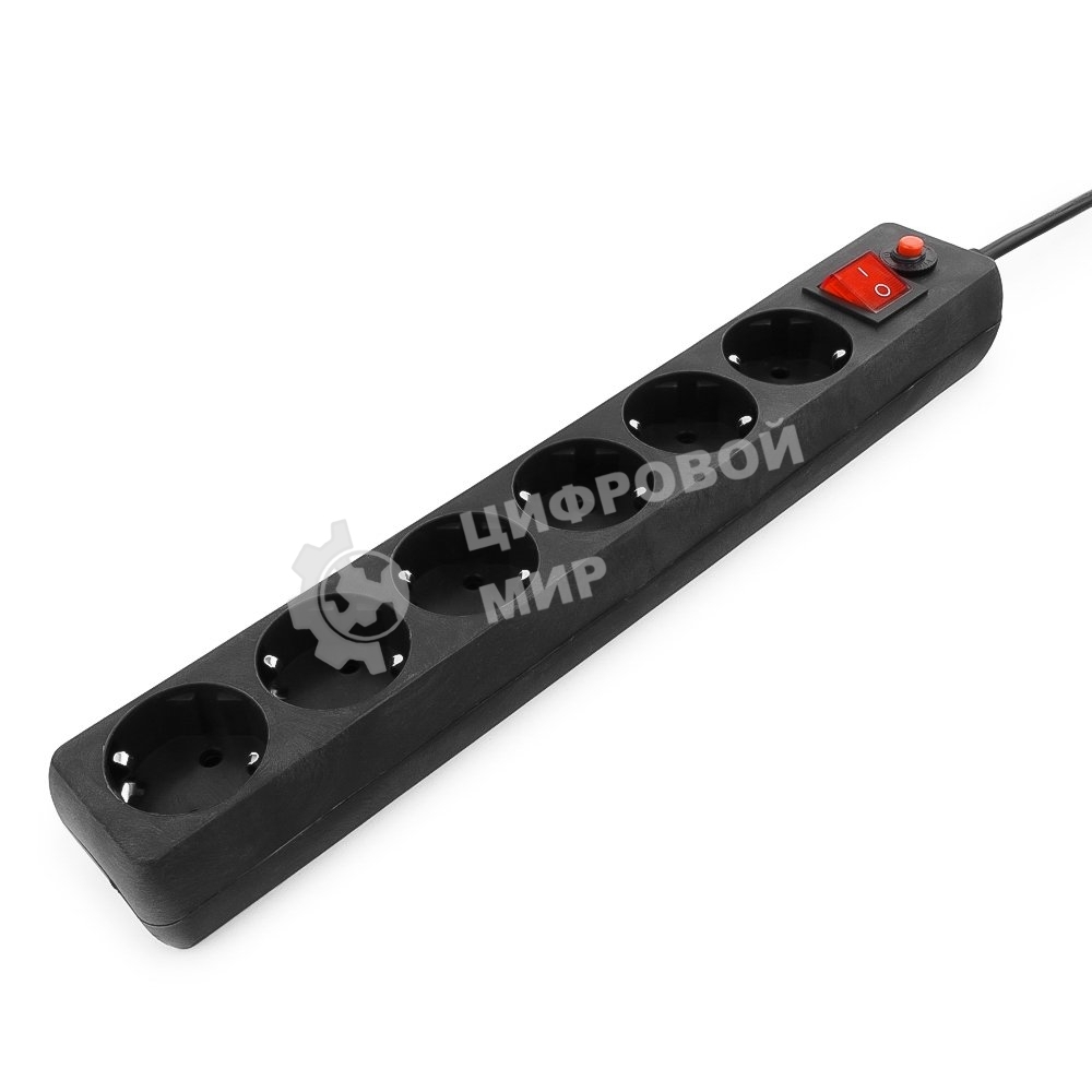 Сетевой фильтр Гарнизон EHB-0 0,5 м 6 розеток черный для UPS