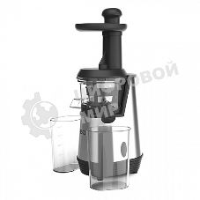 Соковыжималка BQ J2003 чёрный/стальной, шнековая вертикальная, 200 Вт, 600 мл, электронное, реверс