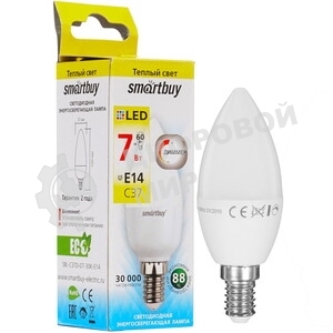Светодиодная (LED) лампа Smartbuy C37-07W/3000/E14 (Диммер) (SBL-C37D-07-30K-E14)