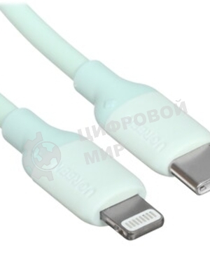Кабель GCR PREMIUM 3.0m TypeC/Lightning MFI POWER DELIVERY 18 W, быстрая зарядка, белый силикон, AL case белый, белый ПВХ, GCR-53756