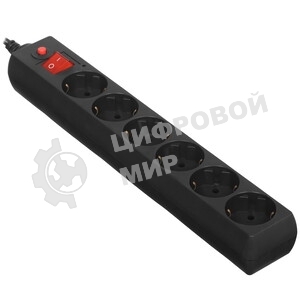 Сетевой фильтр Buro 600SPro-16-3-G 3м (6 розеток) графитовый (коробка)