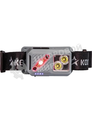 Фонарь налобный аккумуляторный КОСМОС KOC850Lit светло-серый