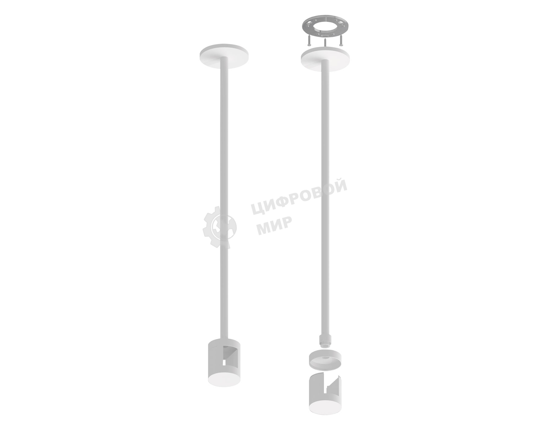 Крепеж накладной A9232 WH белый D20*400mm