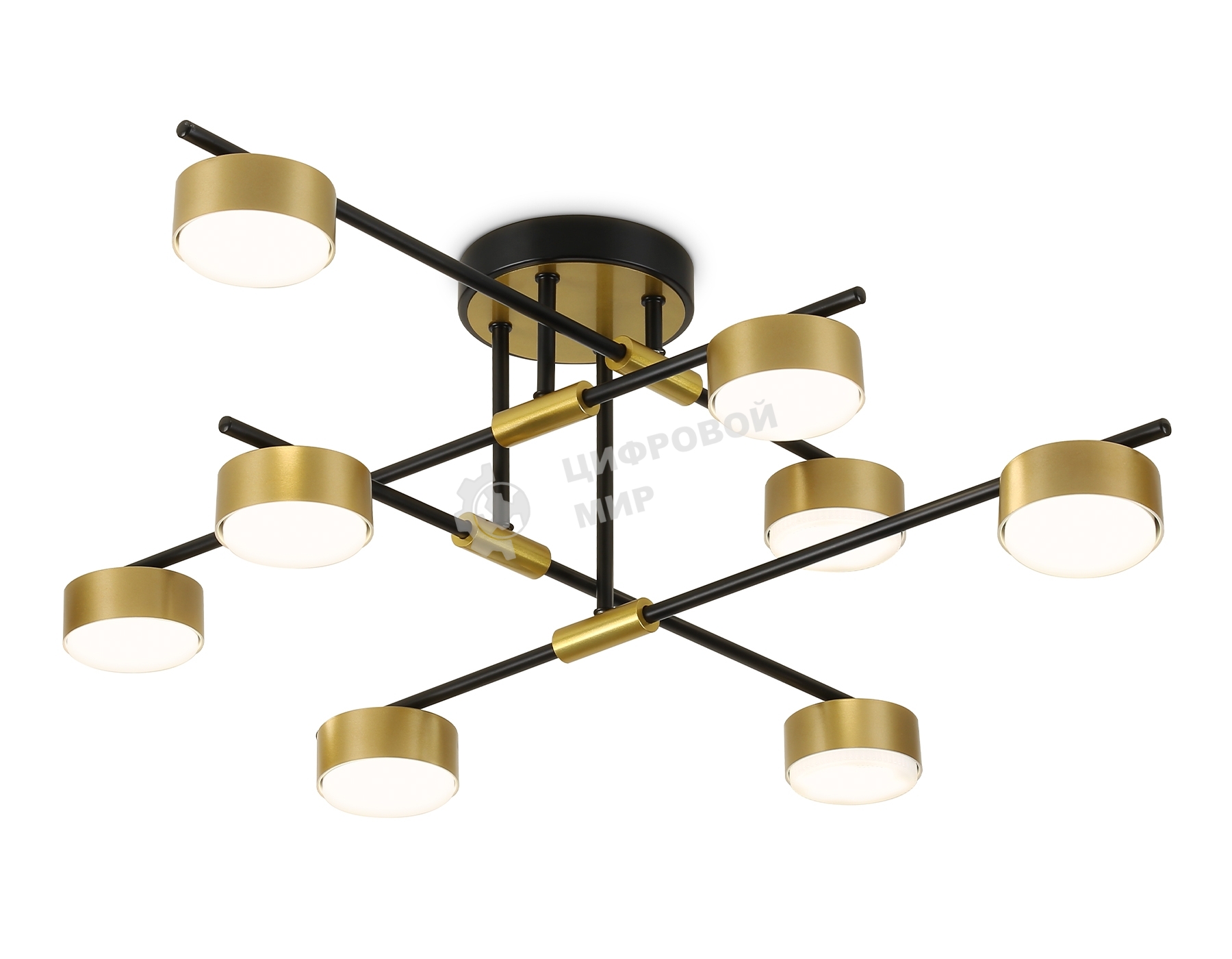 Потолочный светильник Ambrella light FL51752/8 BK/GD черный/золото GX53/8 max 12W 720*720*245