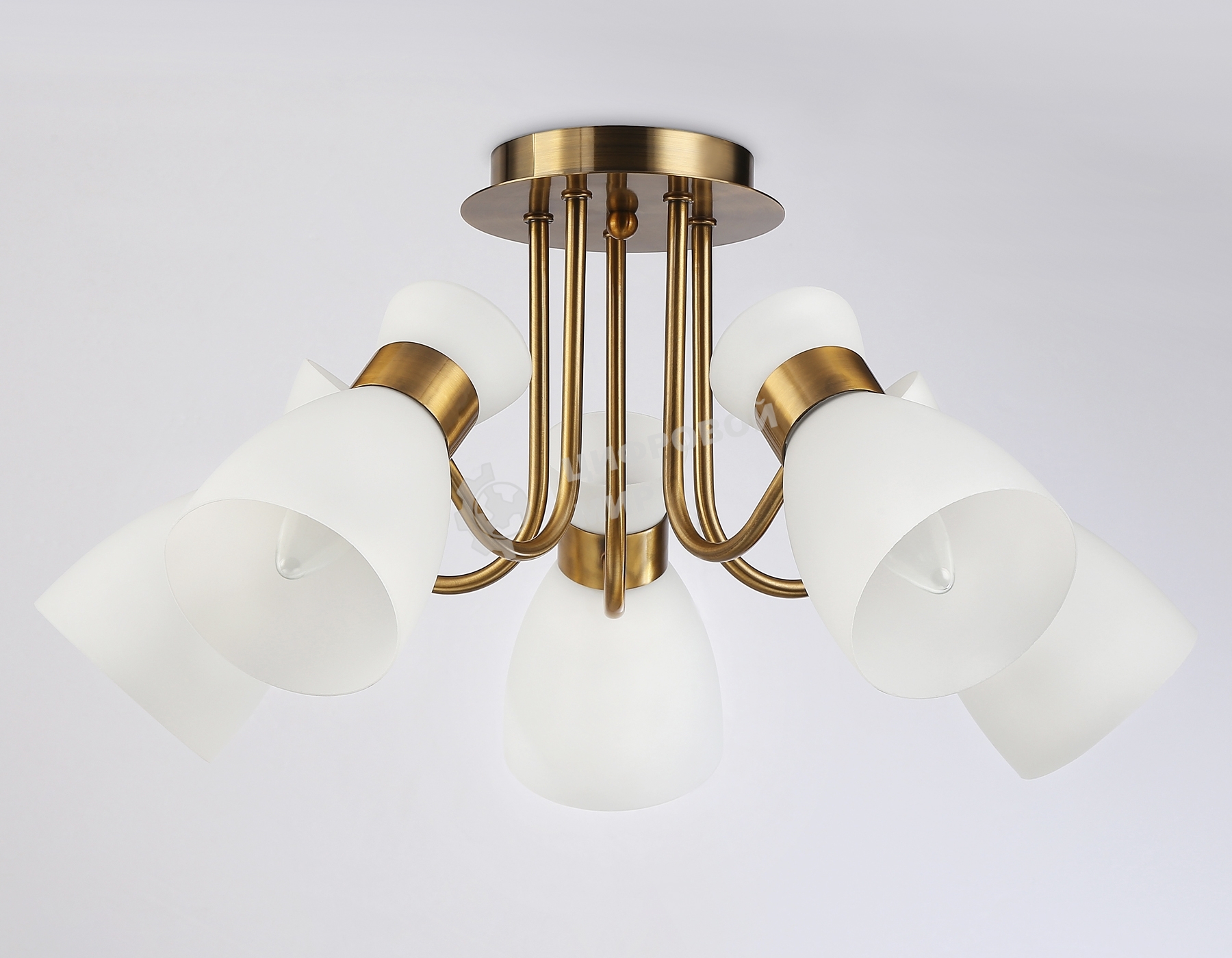 Светильник Ambrella light TR3218/5 GD/FR золото/белый матовый E27*5 max 40W D580*290