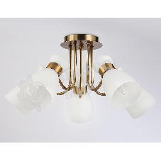 Светильник Ambrella light TR3218/5 GD/FR золото/белый матовый E27*5 max 40W D580*290