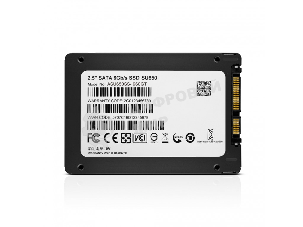 Накопитель SSD ADATA SU650, 960Gb, SATA III, 2.5