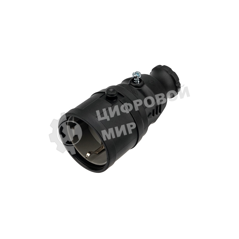 Розетка переносная влагозащищенная Rexant, с/з, 16 А, IP20/44 каучук