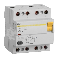 Выключатель дифференциального тока (УЗО) 4п 25А 300мА тип AC ВД1-63 IEK MDV10-4-025-300