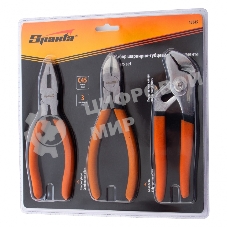 Набор губцевого инструмента Sparta из 3-х предметов №2 (плоскогубцы, бокорезы, клещи перестав.)