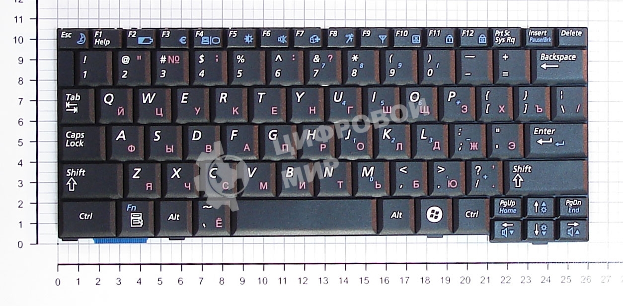 Клавиатура для ноутбука Samsung NC20, черная