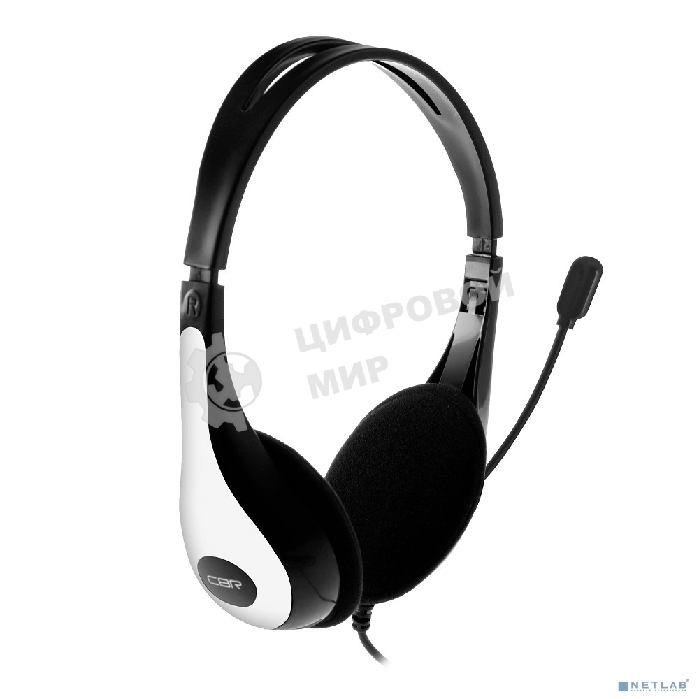 Гарнитура проводная игровая CBR CHP 353M White проводная стерео, микрофон с шумоподавл., накл. наушники, USB, кнопка выкл. микрофона, регул. громк., регул. оголовья, длина каб. 2 м, цвет черный-белый