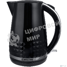 Электрический чайник BRAYER, 2200 Вт, 1,7 л, автооткл отсут.воды, термост.пласт, поворот.корп