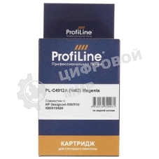 Картридж струйный ProfiLine PL-C4912A №82 для принтеров HP Deskjet 500/500ps/510/800/800ps(24/42in) DesignJet copier cc800ps Magenta водные