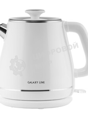 Чайник электрический Galaxy Line GL 0331, белый, пластик, 2200 Вт, 1.8 л