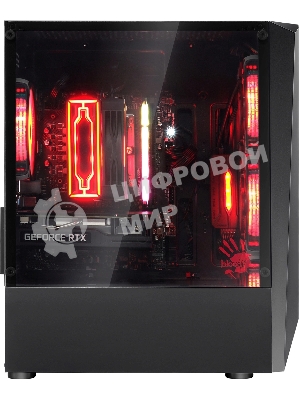 Компьютерный корпус Bloody BD-CC102F черный без БП mATX 2x120мм 2xUSB 2.0 1xUSB 3.0 audio bott PSU