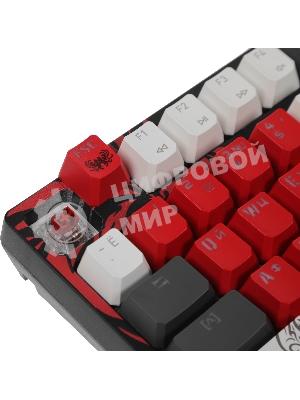 Клавиатура беспроводная A4Tech Bloody WS87 Naraka USB, Bluetooth/Радиоканал черный/красный