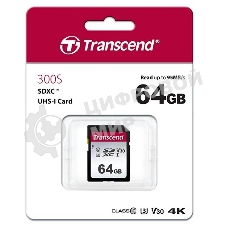 Флеш карта SD 64Gb Transcend SDХC UHS-I U3