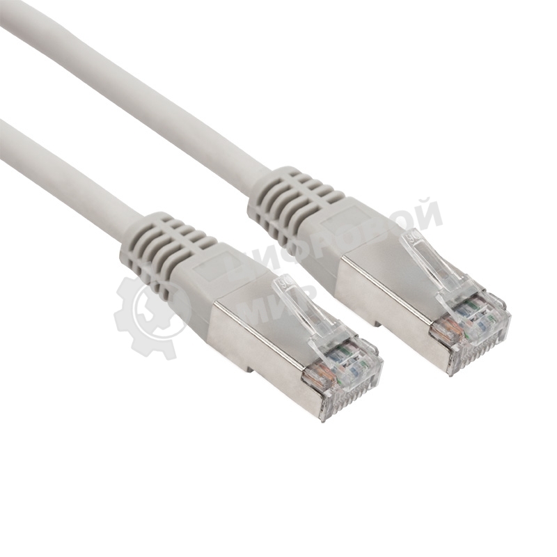 Пaтч-корд F/UTP Rexant, cat.6, RJ45-RJ45, экранированный, PVC серый, 0,5м