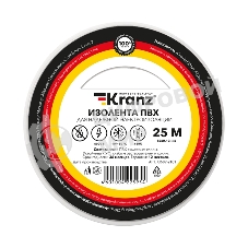 Изолента ПВХ Kranz 0.13х15 мм, 25 м, белая (5 шт./уп.)