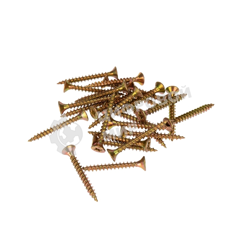 Саморез универсальный Kranz 4х35, желтый цинк, пакет (50 шт./уп.)