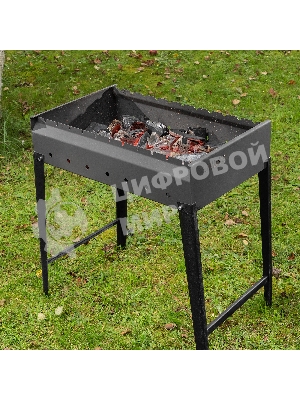 Мангал Palisad Camping сварной, 605х375х138/640 мм, сталь 2 мм