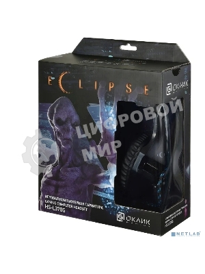 Гарнитура Oklick HS-L370G чёрный, проводная, 3.5 мм