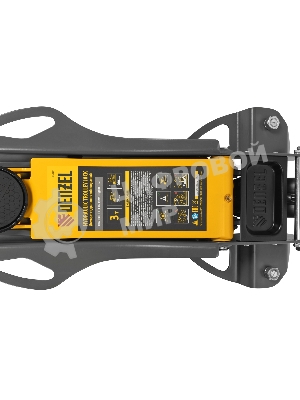 Домкрат гидравлический подкатной Denzel 3 т, 75-500 мм, быстрый подъем, низкий подхват, проф.