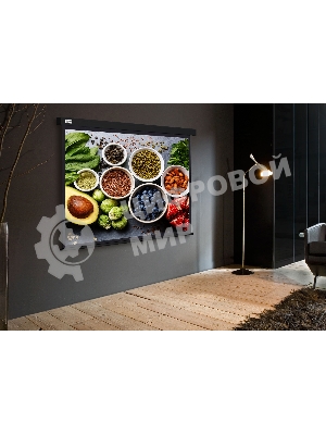 Экран Cactus 187x332см Wallscreen CS-PSW-187X332-BK 16:9 настенно-потолочный рулонный черный