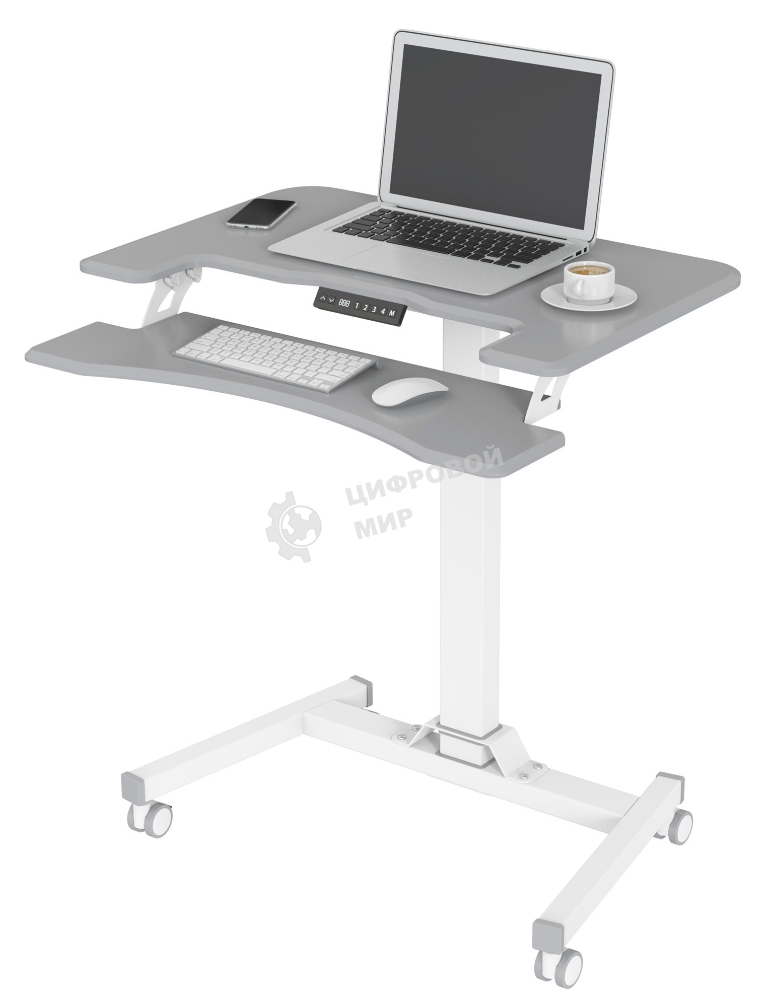 Стол для ноутбука Cactus VM-FDE103 столешница МДФ серый 91.5x56x123см (CS-FDE103WGY)