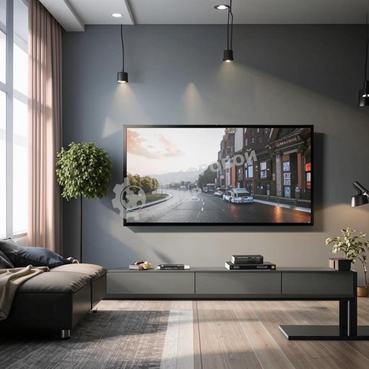 Экран для проектора S'OK SCFRV-266x150G 120