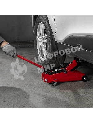 Домкрат гидравлический подкатной MTX 2 т, 140-340 мм, в пласт. кейсе