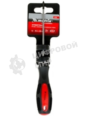 Отвертка Matrix Anti-Slip, PH0 х 100 мм, CrV, двухкомп. рукоятка